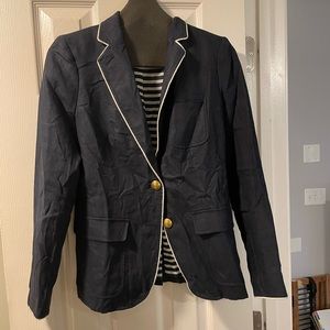 J. Crew blue linen blazer